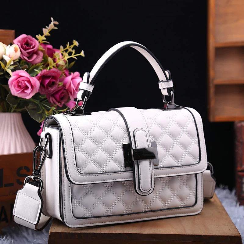 

New Fashion Genuine Leather All-match Shoulder Satchels Small Square Bag Purses and Handbags Luxury Designer Sac Luxe Femme
