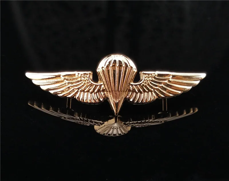 WWII США воздушный парашютный десантный колпачок значок шпильки США WW2 Insignia военный Cockade Pin