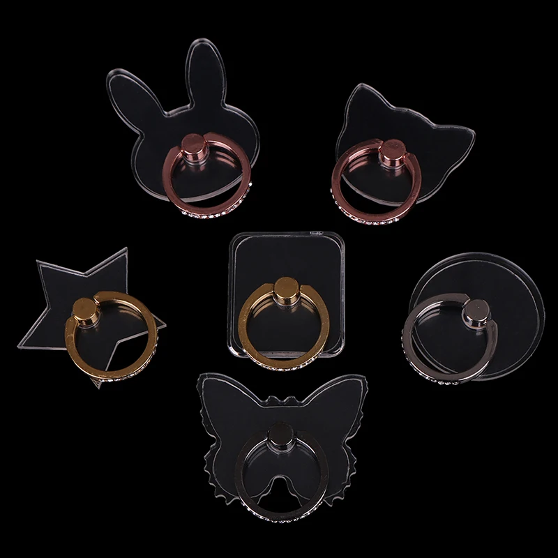 Держатель для смартфона прозрачный кронштейн Новые прозрачные кольца бабочки