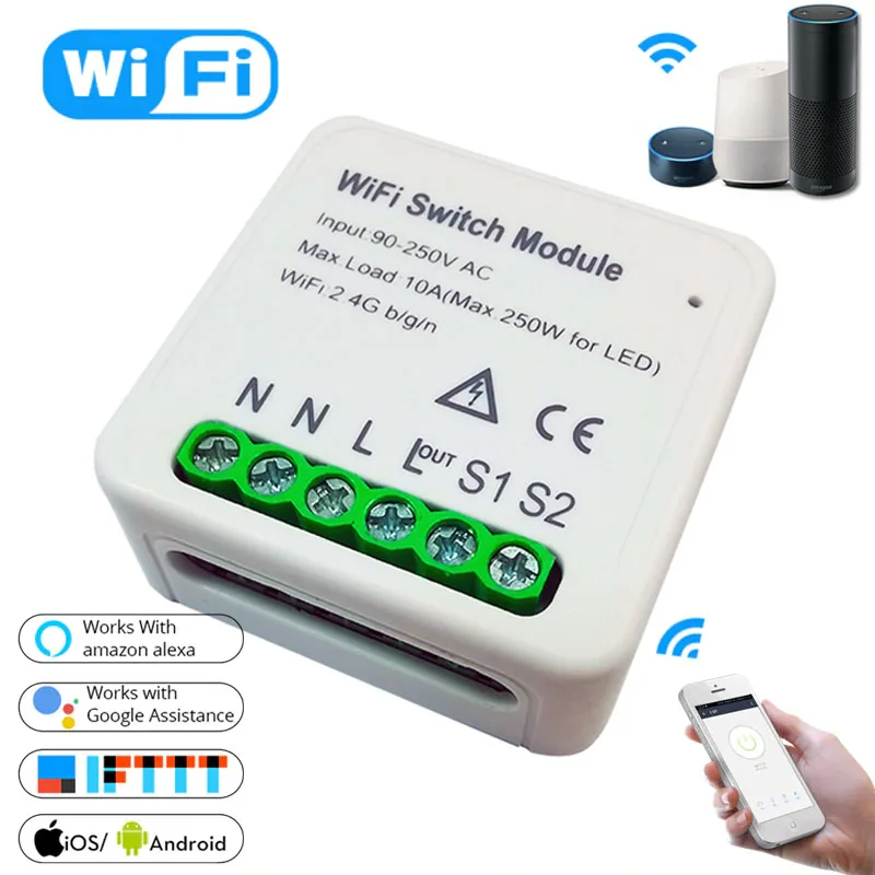 Новая одежда для маленькой девочки 2 Way DiY WiFi умный светильник переключатель