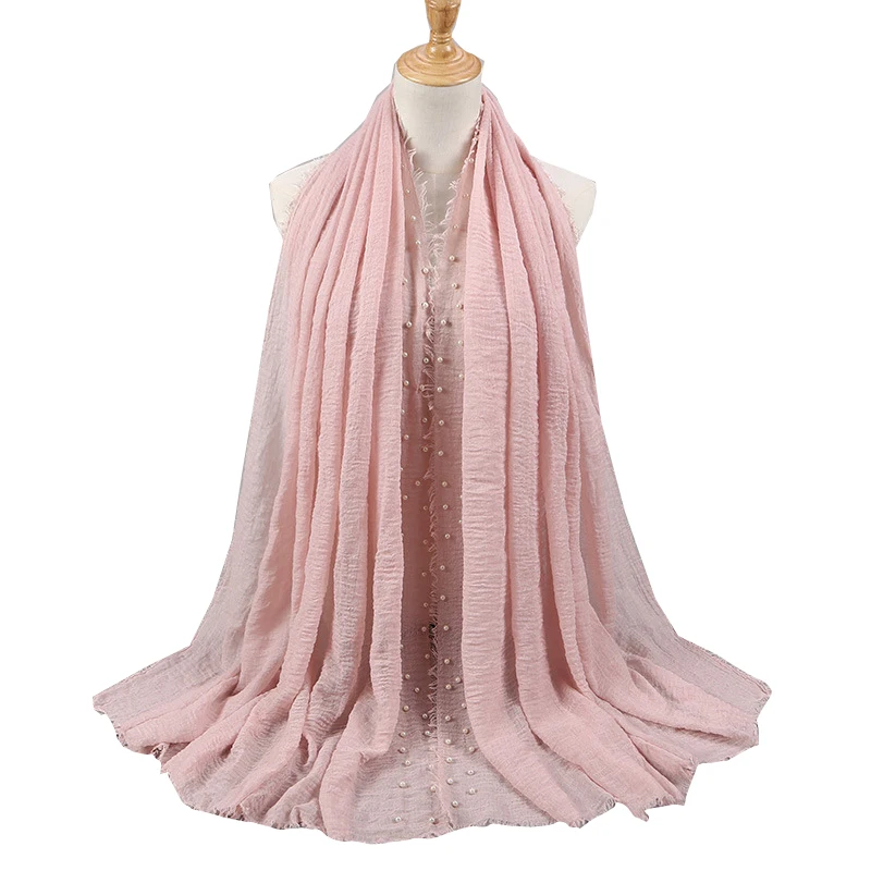 Женский шарф-хиджаб с бахромой жемчугом | Тематическая одежда и униформа