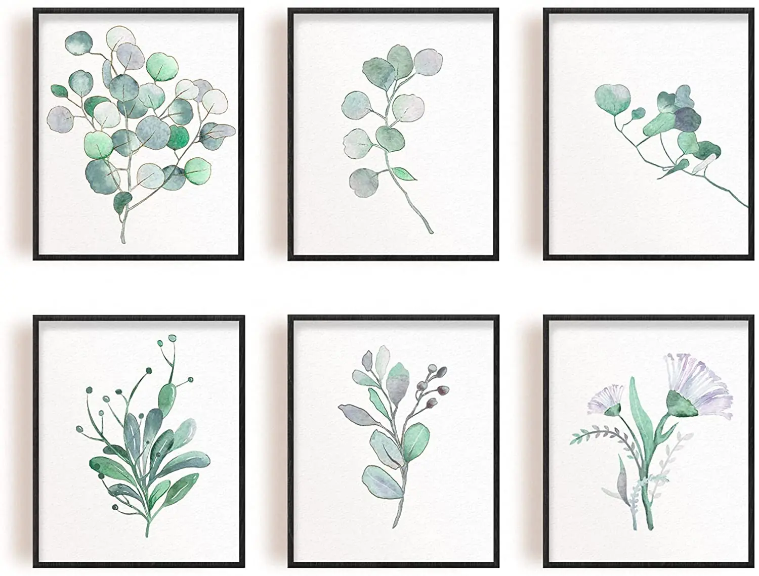 

Живопись для украшения дома, холст с аквамарином, листьями, 79x98 дюймов, холст для спальни, гостиной, декоративная живопись, 6 шт./компл.