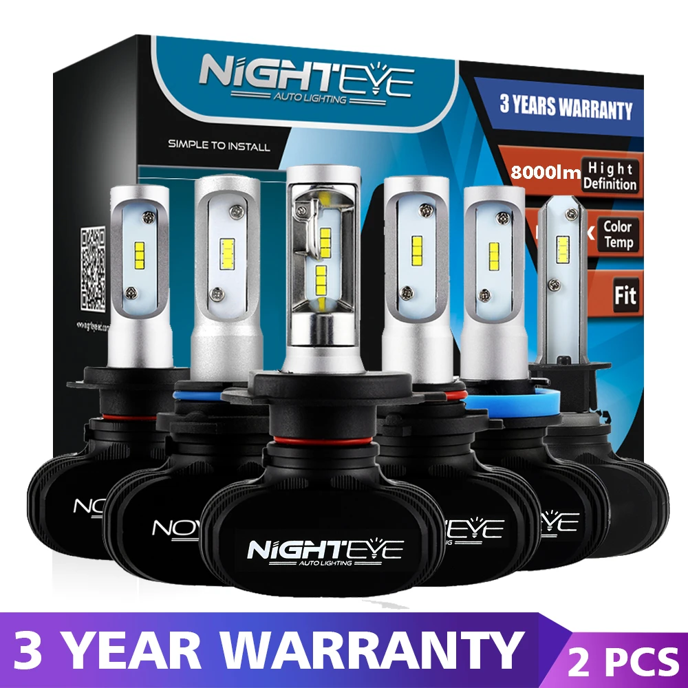Nighteye CSP H7 светодиодный H4 H8 H9 H11 6500K 9005 лм 50 Вт светодиодные лампы для фар головного