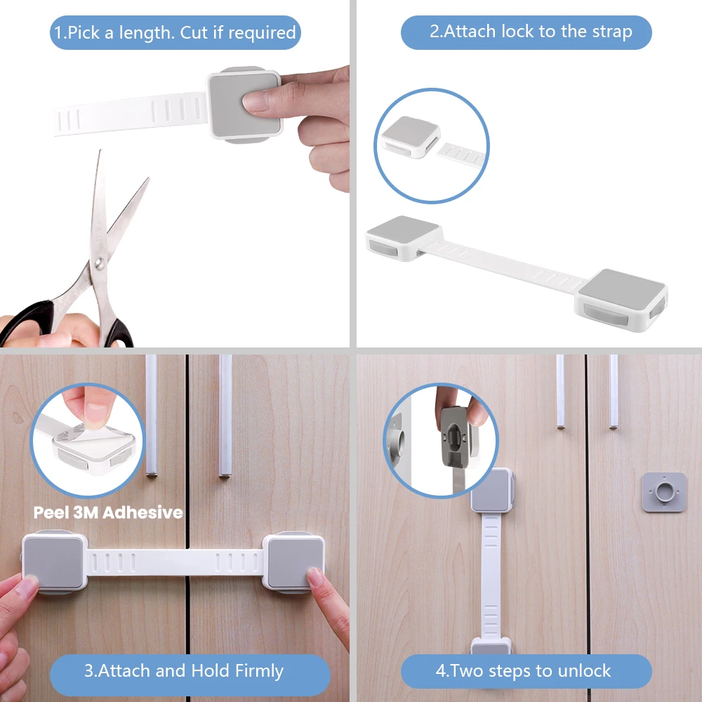 Защитный замок для детей регулируемый дверей шкафа Многофункциональный защиты