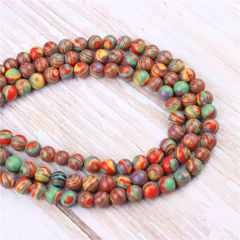 

Wholesale Peacock Natural Stone Beads Round Beads Loose Beads For Making Diy Bracelet Necklace 4/6/8/10/12MM