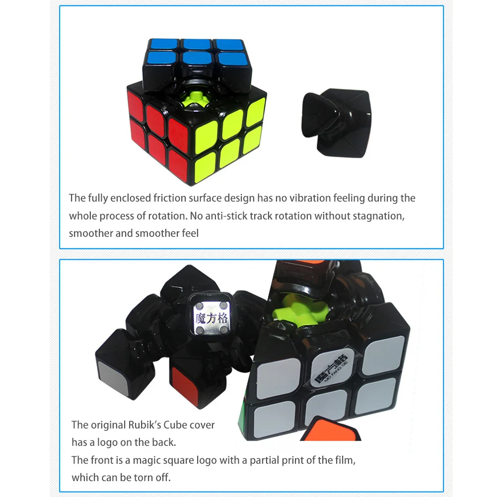 Кубик магический Qiyi 3x3x3 3 кубик головоломка профессиональный скоростной