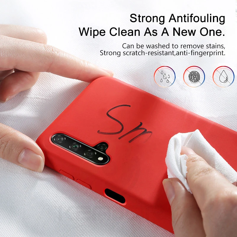 Keajor Liquid silicone Case For Huawei Honor 20 pro Summer Colors Fundas Soft Back Cover Honor20 Pro |