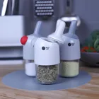 Многофункциональный колпачок для ложки, встроенный флакон для приправ 2 в 1, влагостойкий герметичный резервуар для кухни, бытовая бутылка для соли