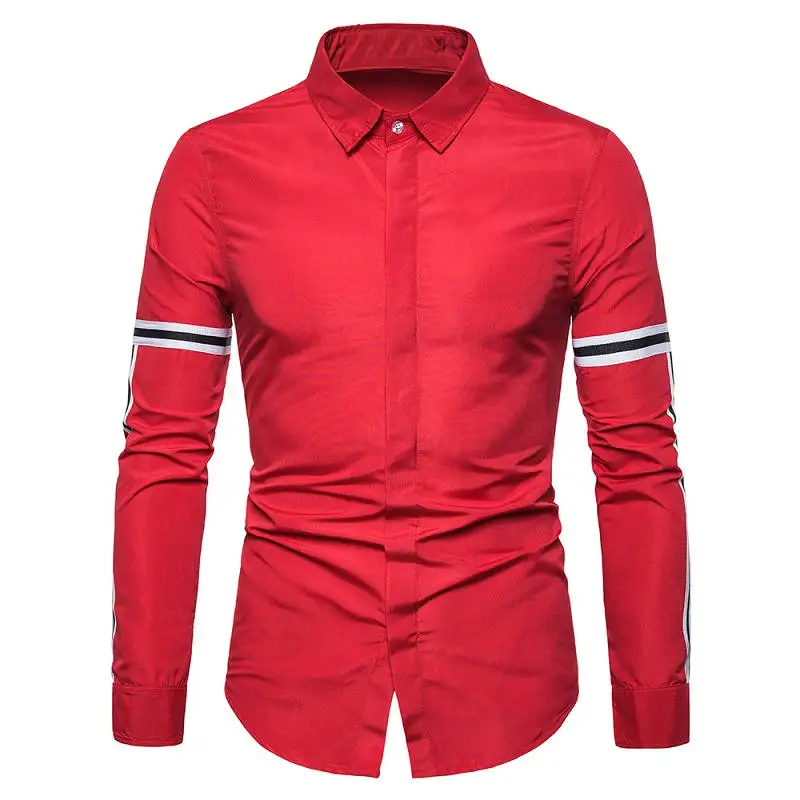 Осенняя Новая Европейская и американская мужская рубашка с длинными рукавами