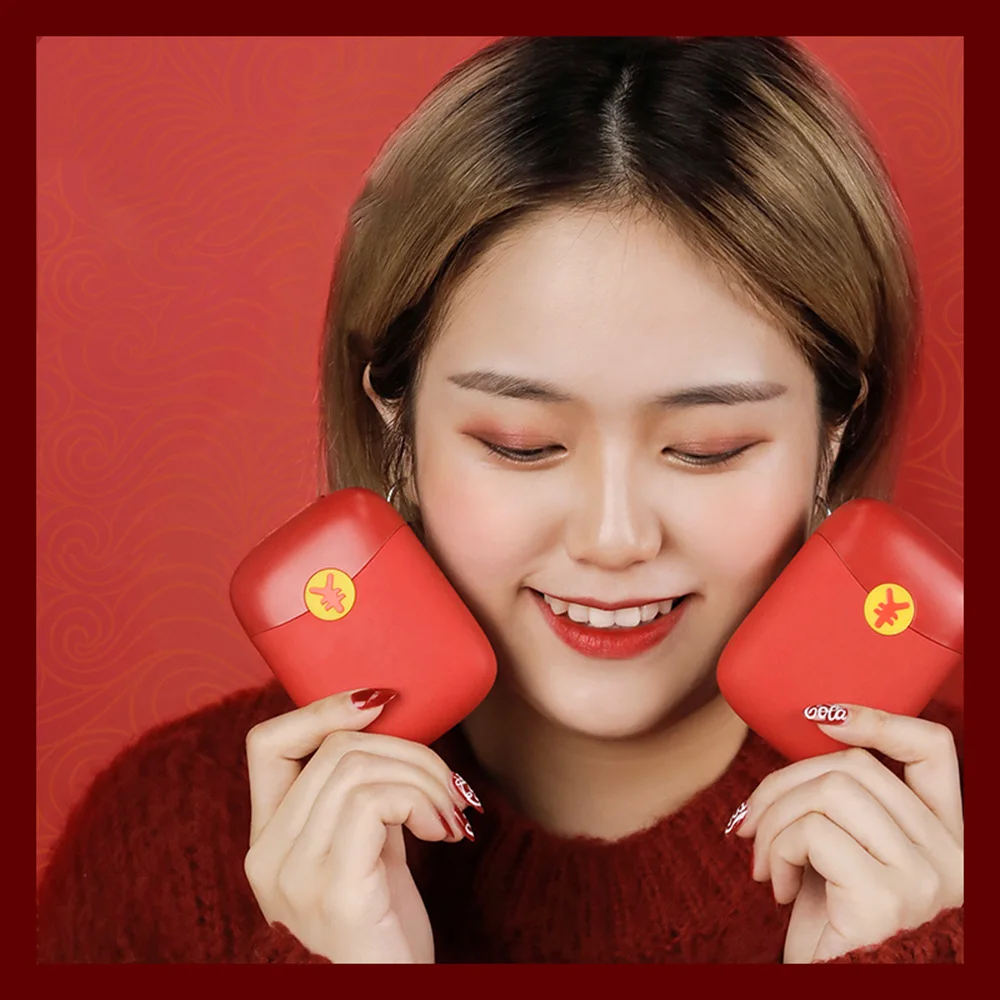 

Red Envelope USB Rechargeable Electric Hand Warmer Heater Travel Handy Mini Pocket Warmer Home Warming Product 4000mAh
