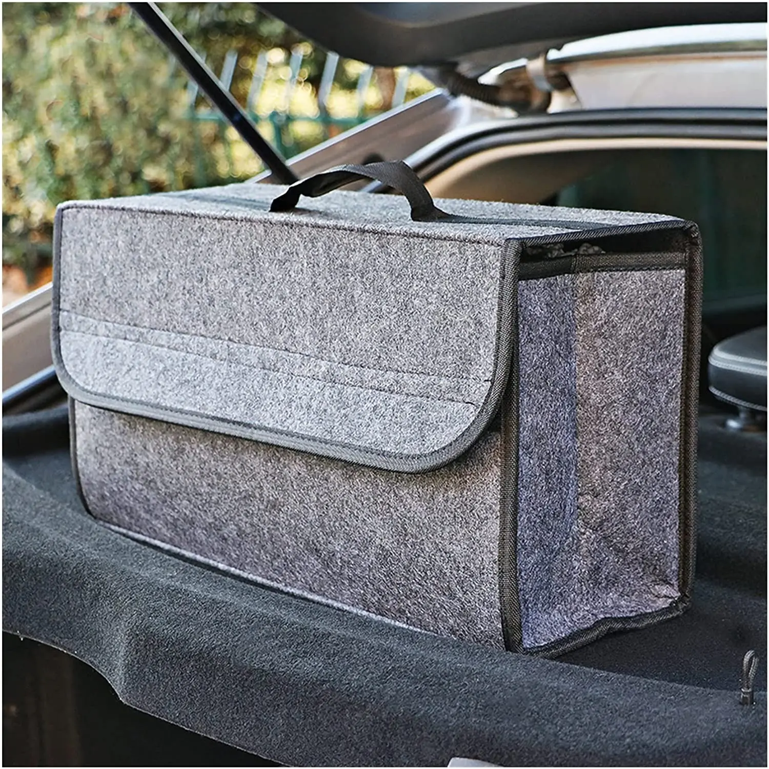 

Car Trunk Organizer Car Collapsible Soft Felt Storage Box Cargo Container Box Trunk Bag Stowing Tidying Holder Multi-Pocket