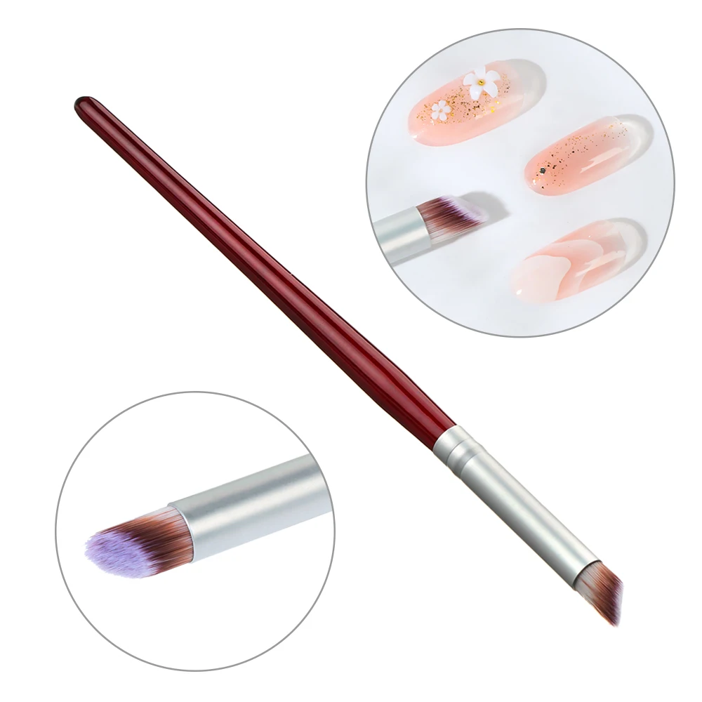 1PC Gradient Nail Brush Wood Handle Ombre Art Brushes For Manicure UV Gel Polish Dye Drawing Paint Pen DIY Nail Tools Set