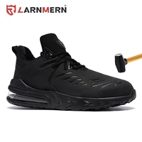 larnmern safety shoes for men composite breathable work shoes non slip indestructible lightweight steel toe outdoor boots
