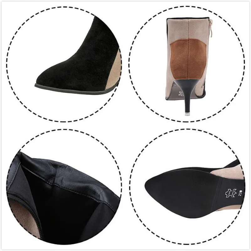 

womens shoes martin boots New Zapatos De Mujer ladies ankle booties wedding party elegant sexy high heels brand design promotion