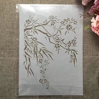 a4 29cm plum tree branches diy layering stencils wall painting scrapbook coloring embossing album decorative template
