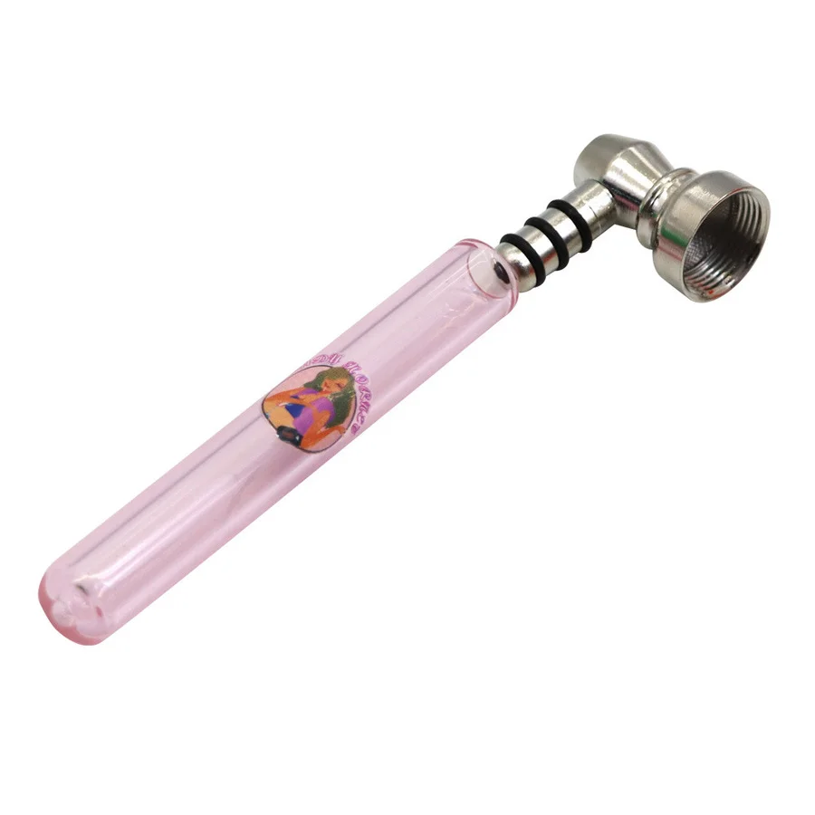 

1 Pc 93mm Smoking Pipe Tobacco Pipes Gift for Women Pipes Smoking Grass Herb Smoking Pipe Seda Smoking Lighter Weed Accessories