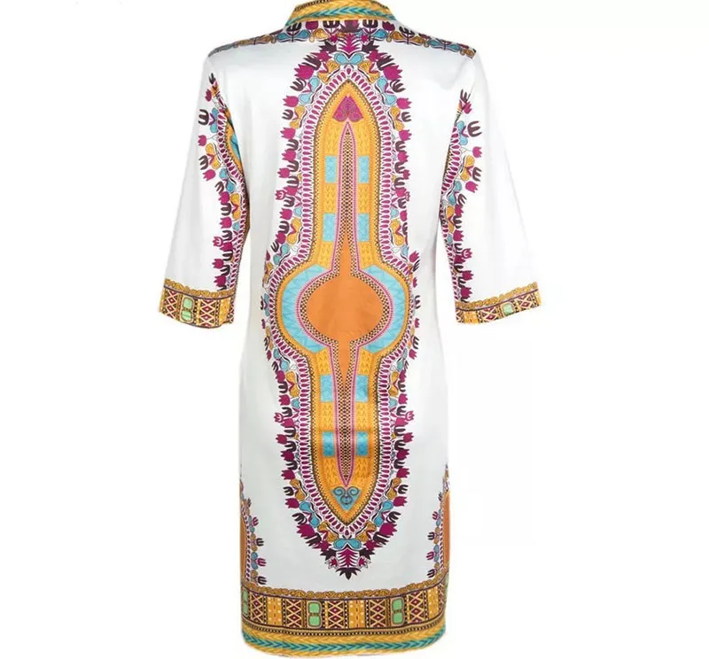 Повседневное платье бомбер с принтом Дашики в африканском стиле для женщин 1/2