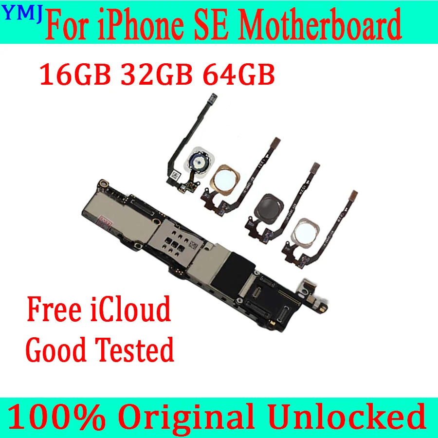 100% оригинальная разблокированная материнская плата для iphone 5SE с/без Touch ID