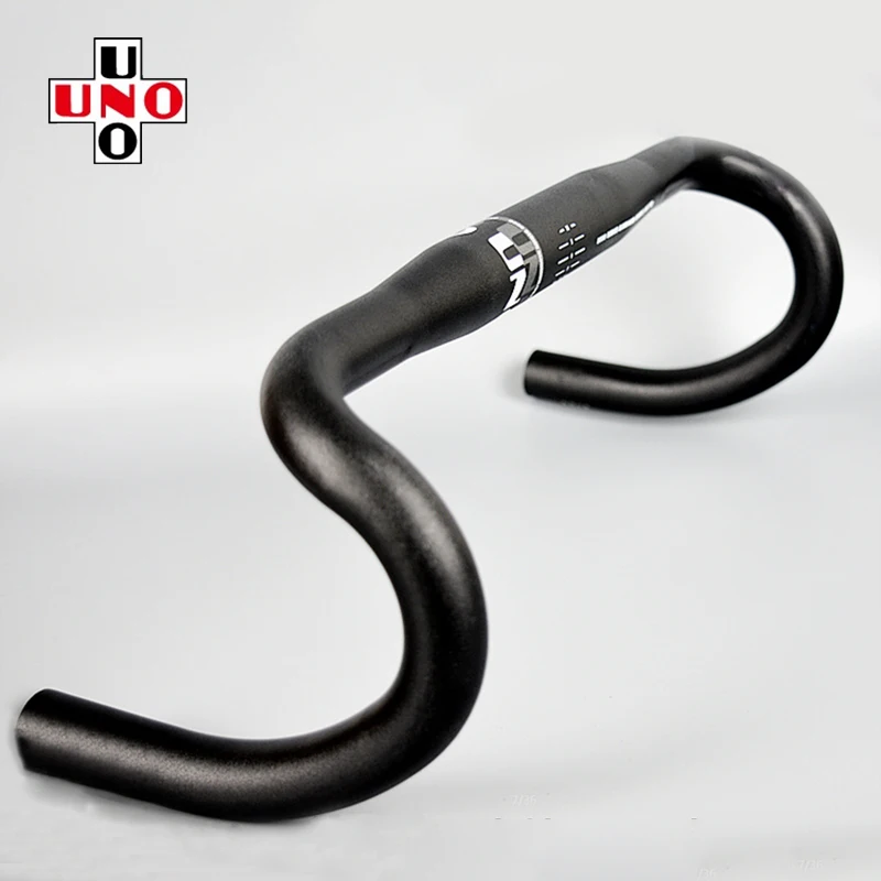 

UNO 25.4/31.8mm Ultralight Handlebar Aluminum Alloy Road Bike Curved Handlebar Racing Bicycle Drop Bar 380/400/420mm Bent Bar