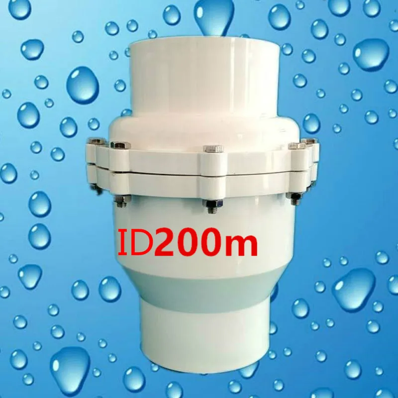 Вертикальная ПВХ обратный клапан в одну сторону трубы фитинги id50mm 200mm