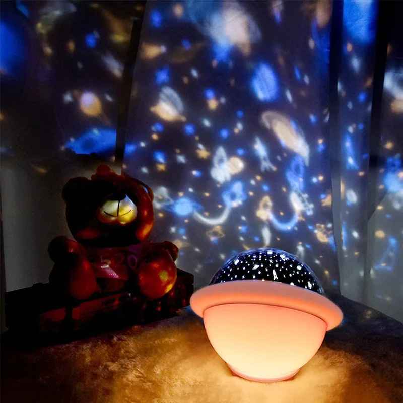 Проектор НЛО Ночной светильник лампа-проектор галактика дети спальня