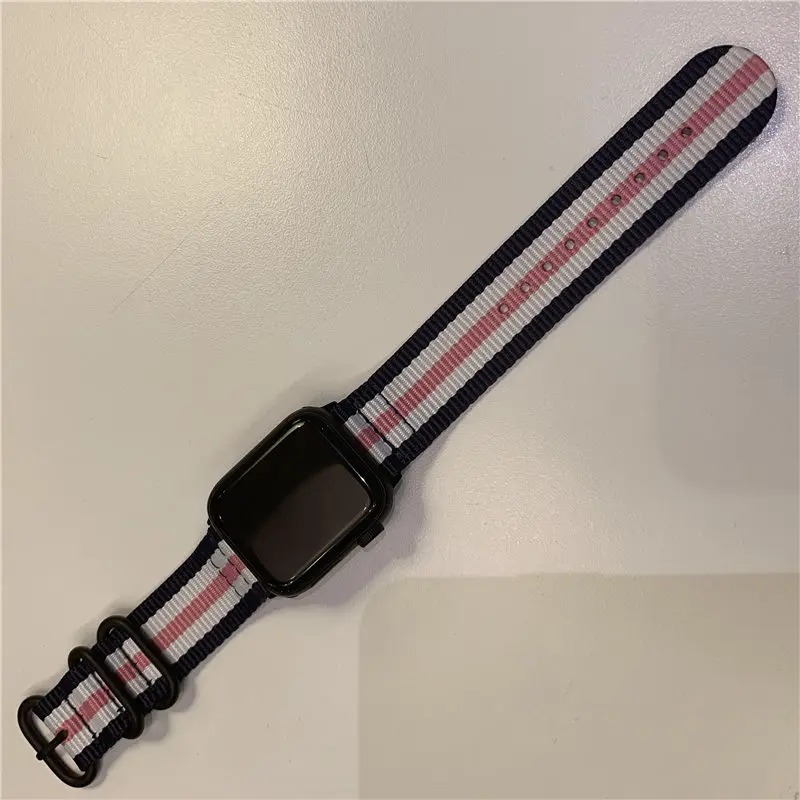 Ремешок нейлоновый с пряжкой для Apple Watch Series 6/5/4/3/2/1/SE водонепроницаемый браслет