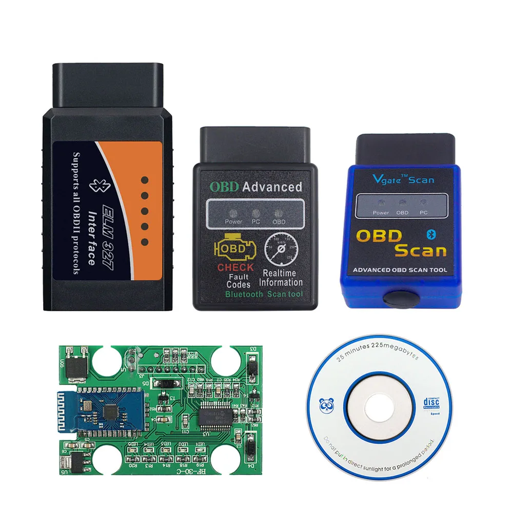 Сканер кодов PIC18F25K80 OBD2 Vgate ELM327 Bluetooth V1.5 OBDII ELM 327 Диагностический инструмент для