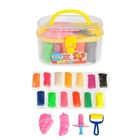 Тесто для лепки, 13 цветов, 200 г, 2 формочки, каток, шприц, цвет МИКС