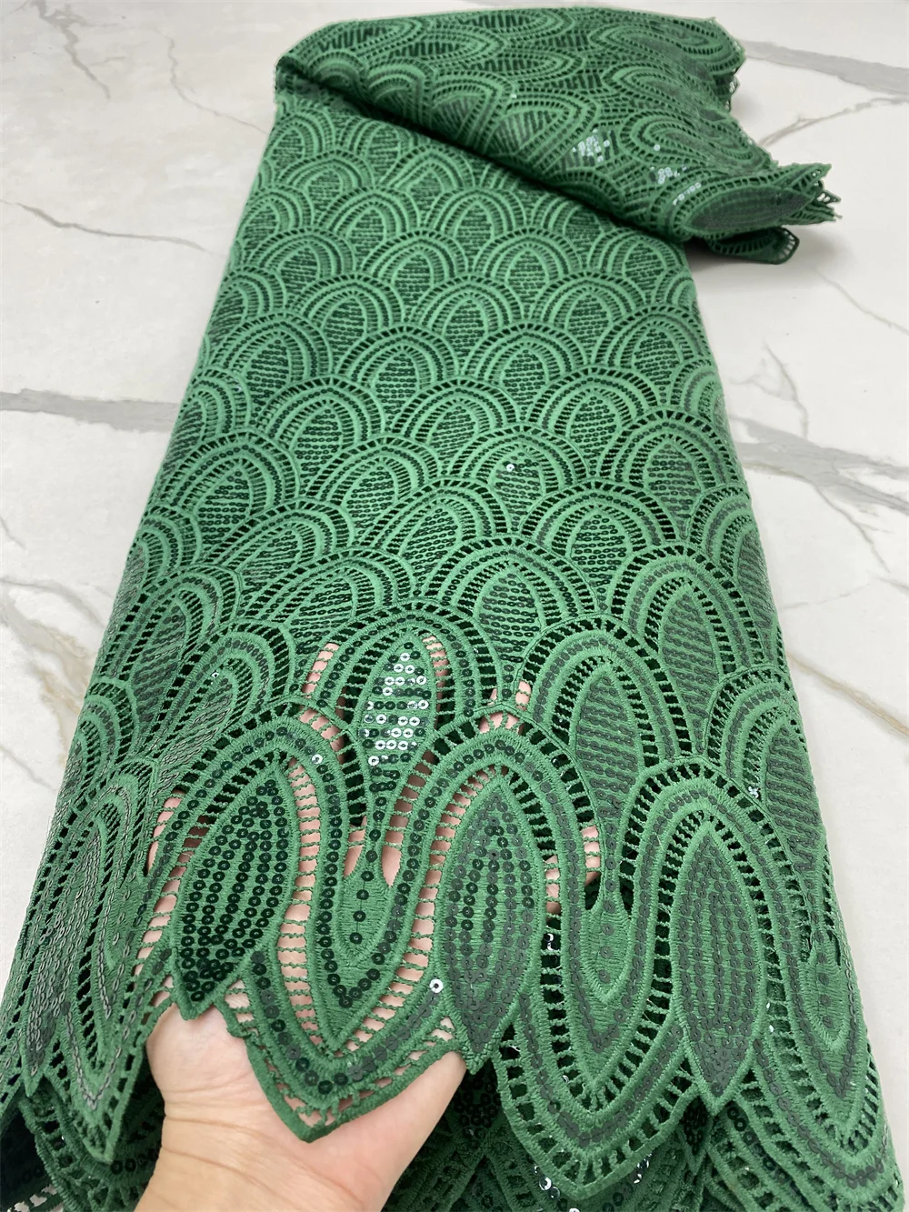

Зеленый гипюр кружевной ткани 2021 высокое качество нигерийский шнур пошив кружевных тканей африканская кружевная ткань для свадебного плат...