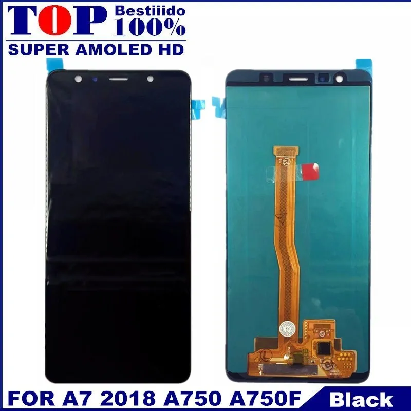 100% тестирование заменить 6 0 ''для samsung Galaxy A7 2018 A750 A750F SM ЖК дисплей Дисплей