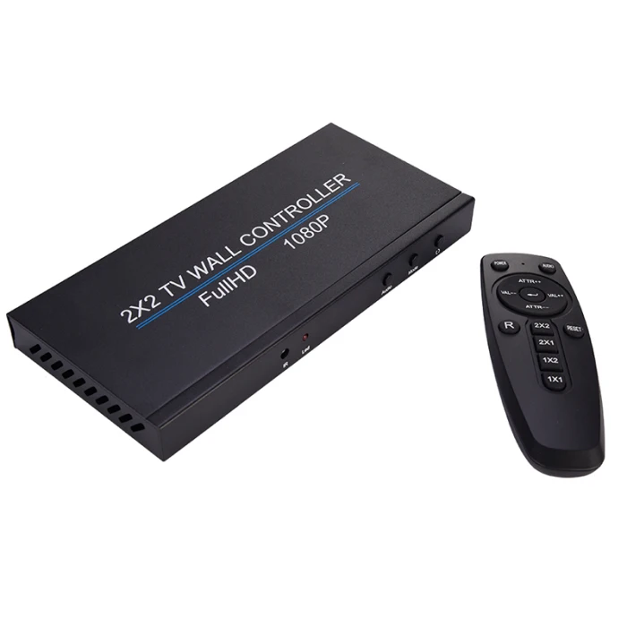 

2023 2x2 TV Video Wall Controller Processor h-dmi 1080p TV Image Splicing Controller