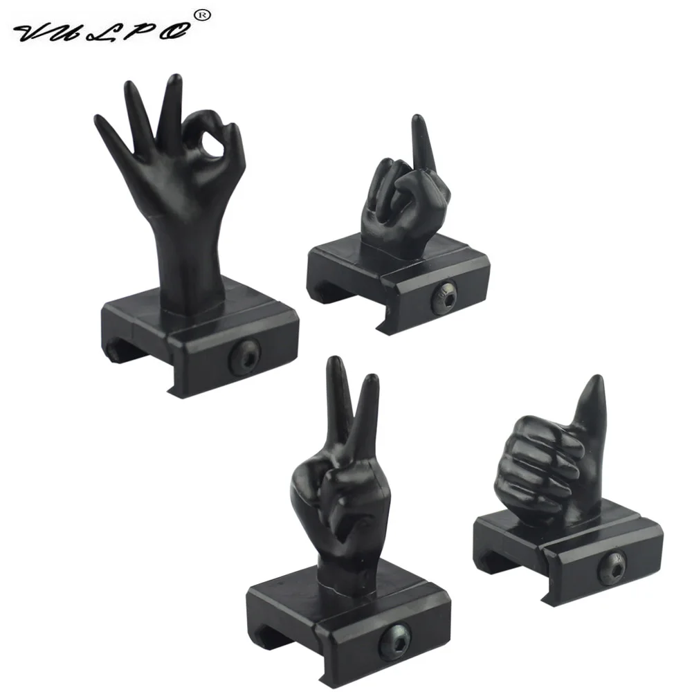 

VULPO New Style 4Pcs/Set Finger Thumb Sight Airsoft Plastic Sight For 20mm Rail Hunting Scope Sight