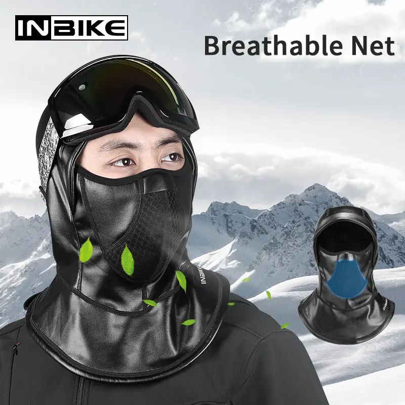 INBIKE Водонепроницаемая маска для лица термомаска катания на лыжах защита шеи