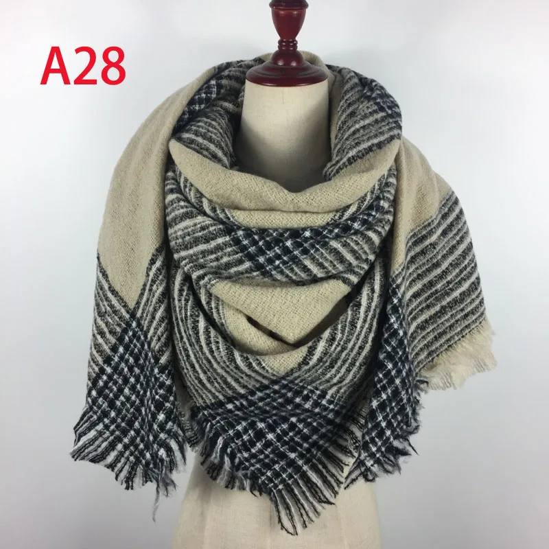 Шоколад Новая зимняя кашемировая шаль Desigual клетчатый шарф женский кашемировый шарф роскошный бренд шарфы горячая Распродажа шарф - Цвет: Шоколад
