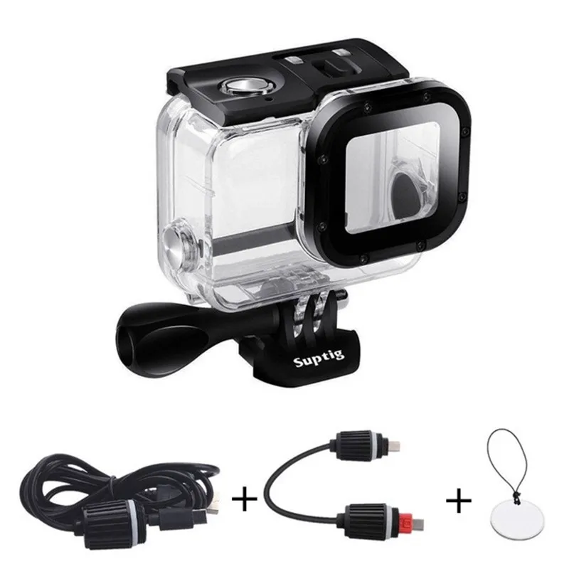 Для Gopro 50 м зарядка Водонепроницаемый защитный корпус чехол для дайвинга для Go pro Hero 7 черный 6 5 Аксессуары для экшн-камеры