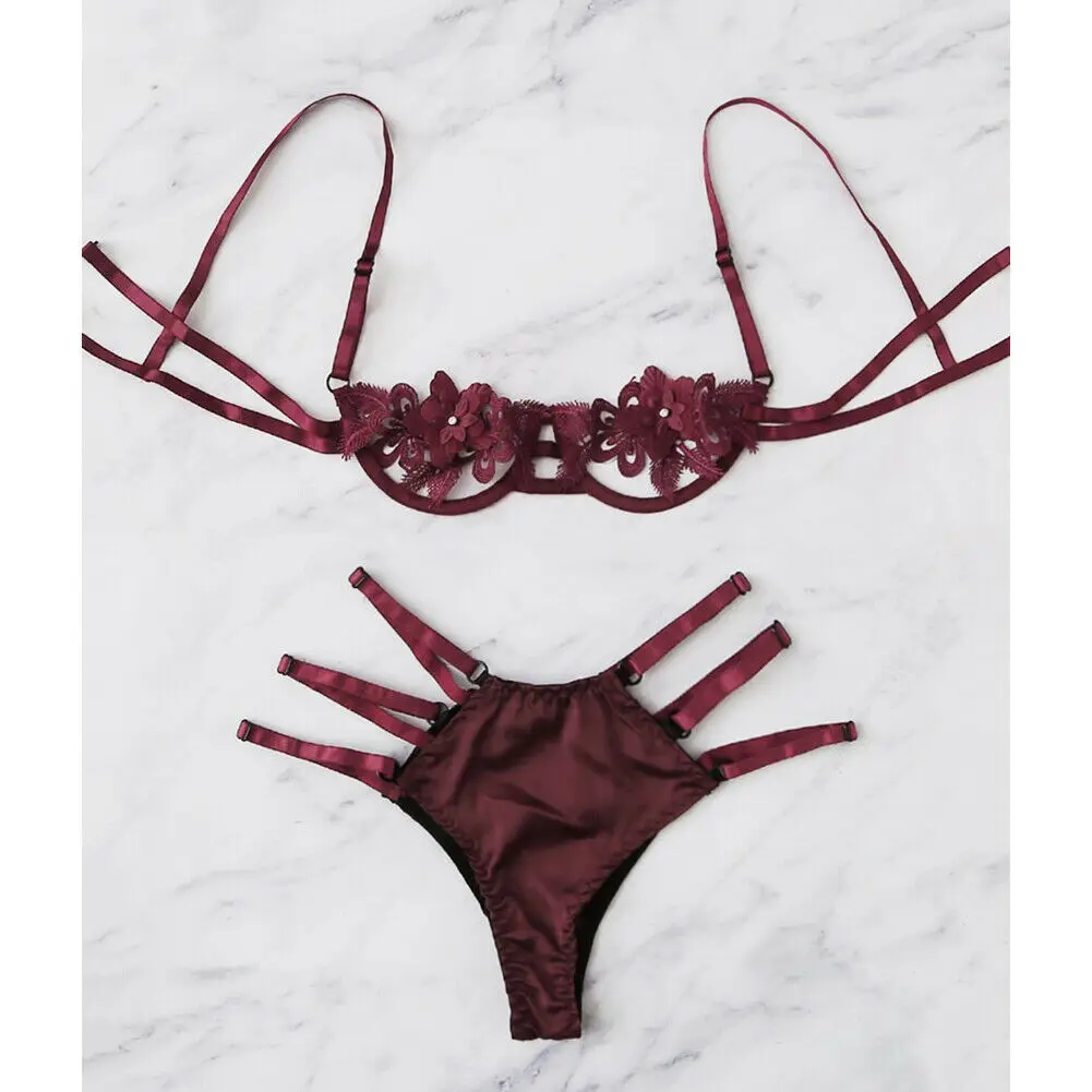 1 комплект женского нижнего белья кружевной бюстгальтер сексуальное нижнее