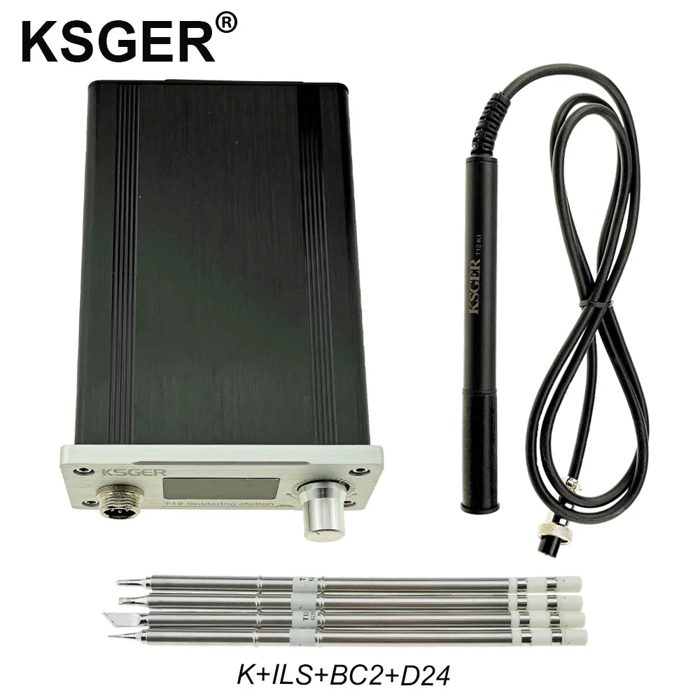 Sets 4 KSGER DIY T12 OLED паяльная станция STM32 V2.1S авто-сон T12 железные наконечники комплекты для сварки ABS держатель ручки Стенд CNC Передняя панель - Цвет: Sets 4