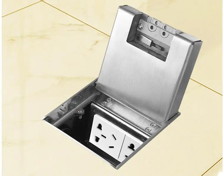 In acciaio inox terra inserto marmo presa può essere integrato con pavimento di piastrelle cinque-foro di rete di alimentazione