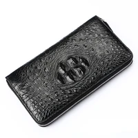 new men luxury wallet handbag genuine leather large capacity mens long clutch leisure single zipper underarm bag free shipping