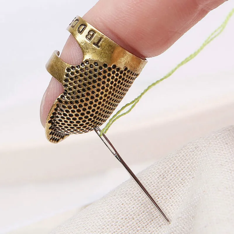 Ручной наперсток для шитья пальцев в стиле ретро защита металлический латунный