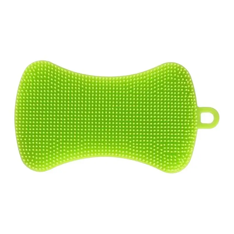 1pc Green Креативный дизайн, силиконовая щетка для мытья посуды, гель для мытья посуды, щетки, кастрюля, губка, скруббер, кухонный инструмент для чистки, щетки для чистки - Цвет: 1pc Green