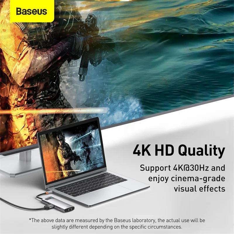 USB концентратор Baseus Type C для нескольких 3 0 4K HD PD 100 Вт порт адаптер MacBook Pro iPad
