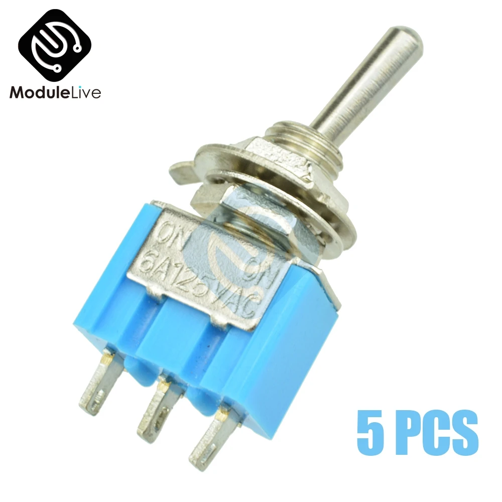 5 шт. DIY Mini 6A SPDT 3A 250V AC 125V MTS 102 3 Pin 2 позиционный вкл ВКЛ модуль выключателя Practic P DIP