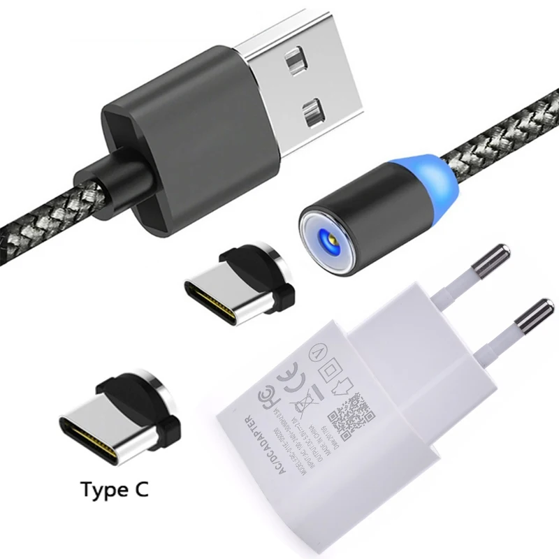 Магнитный Кабель с разъемом типа C USB кабель для Samsung 2 A40 A50 A70 A20 A90 S8 S9 S10 A80 A7 A9 2018