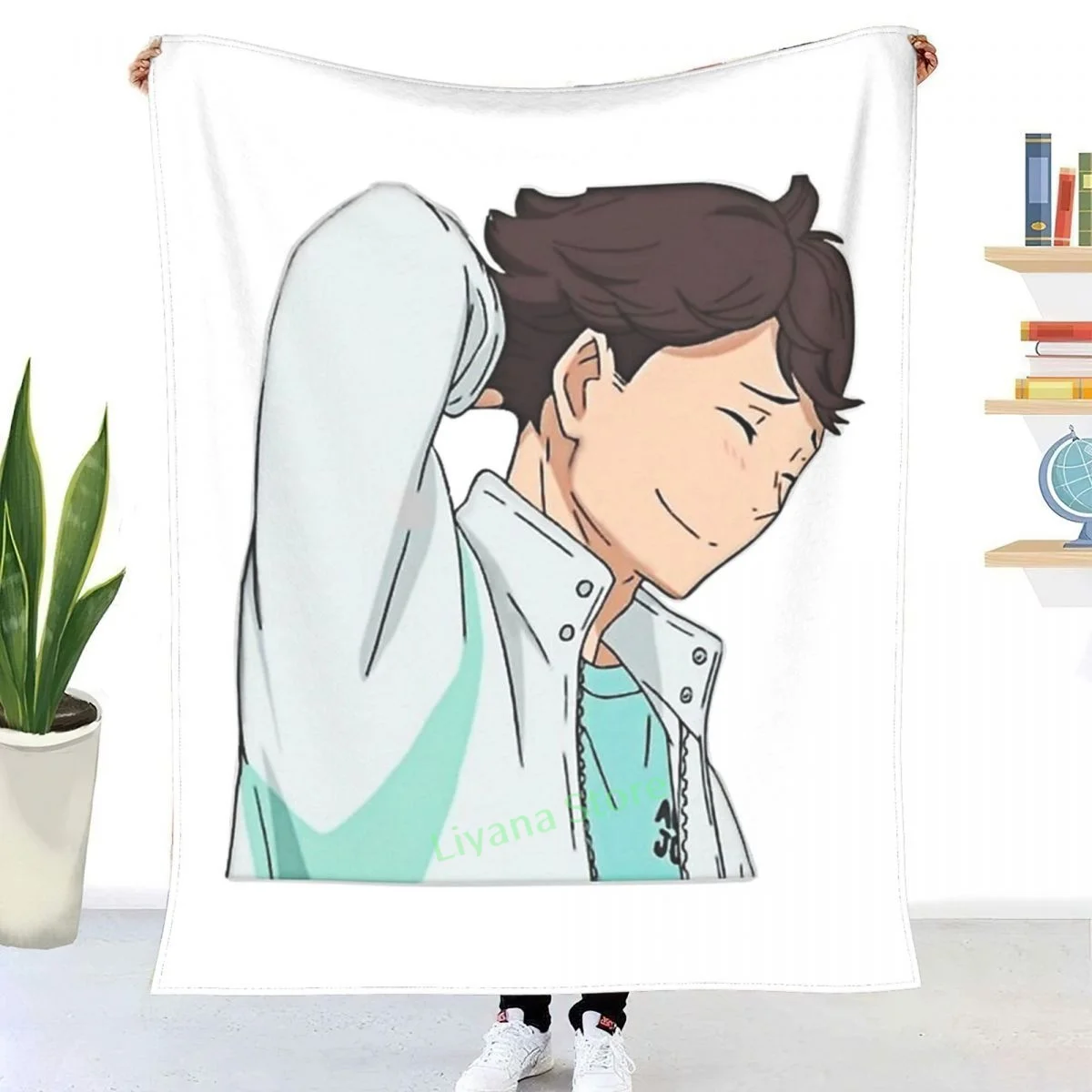 

Happy Lowkey Anime Throw Blanket 3D printed sofa bedroom decorative blanket children adult Christmas gift