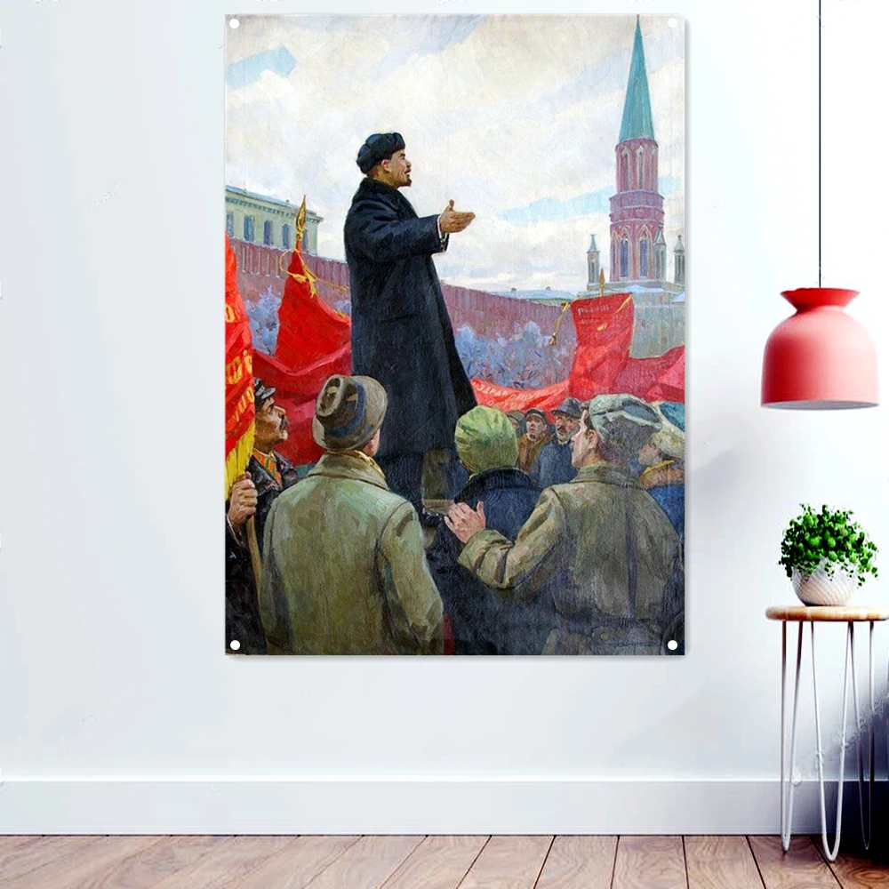 

Советский Союз русская революция пропагандистские плакаты баннеры флаги СССР президент СССР Владимир Ленин обои Роспись стен