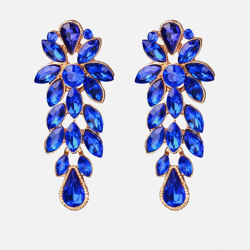 Ztech 32 дизайн синий кристалл/Кисточка/смолы Eearrings pendientes mujer moda Za новые большие массивные Оптовые аксессуары для ушей