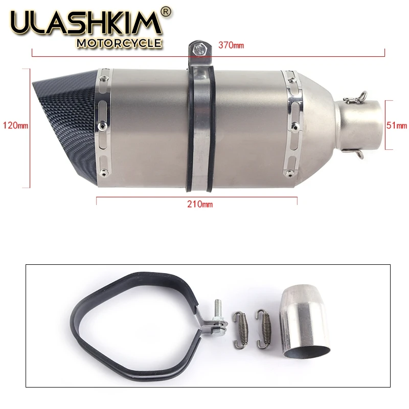 

Racing Universal Motorcycle Exhaust Escape Moto Muffler Pipe Removable DB Killer FZ16 BISON FZ150i MT-25 TW200 WR250X SMAX