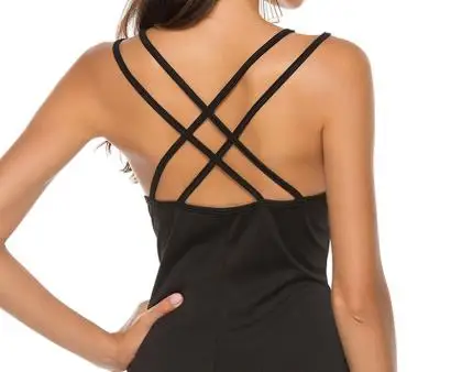 

Sexy Woman Dress Loose Sleeveless kjole Black Summer Dress Feminine Base Suspender skirt Vestir