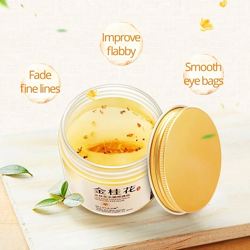 80 шт/Бутылка Золото османтуса маска для глаз Уход за глазами гель коллаген
